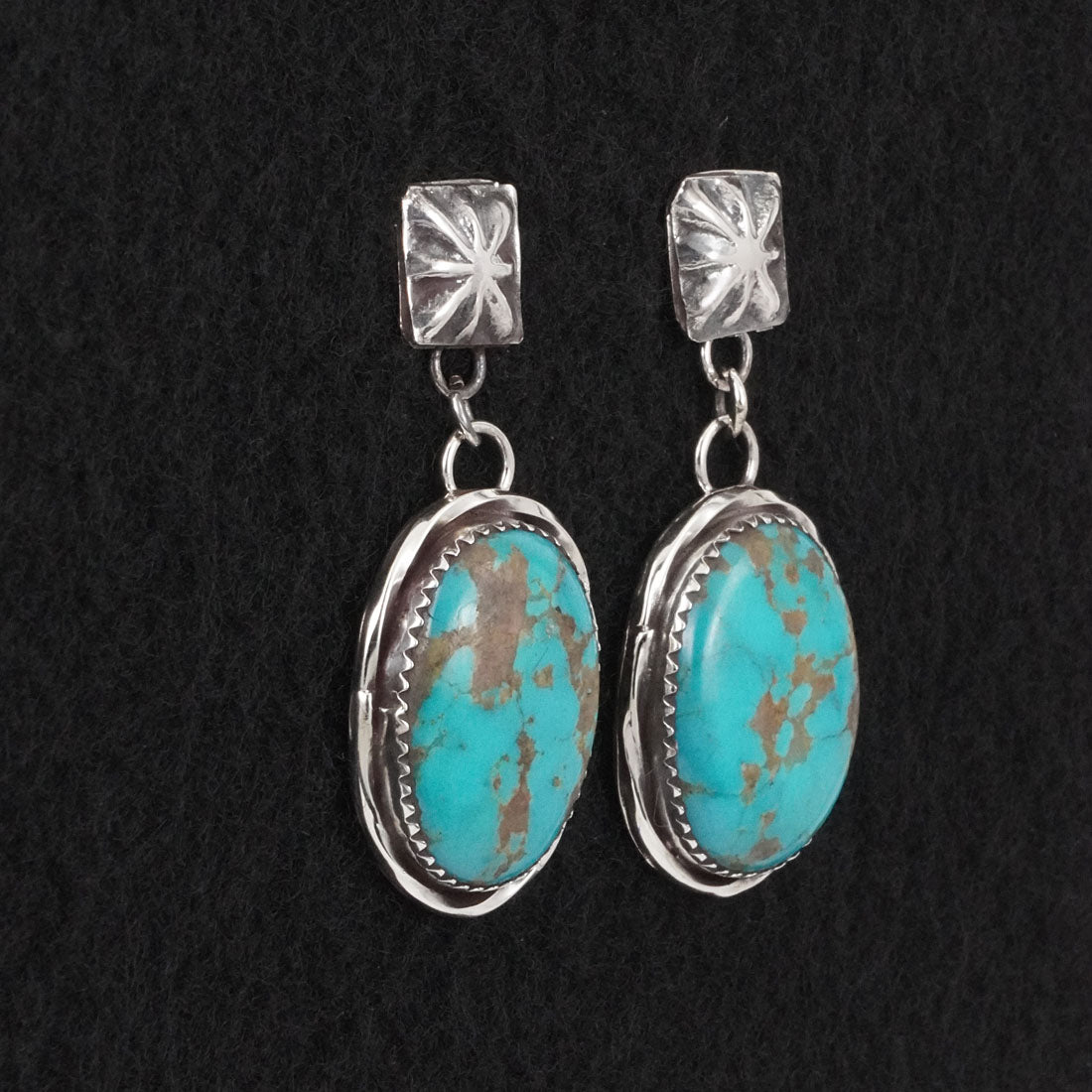 Ernest Hawthorne Turquoise & Sterling Silver Earrings