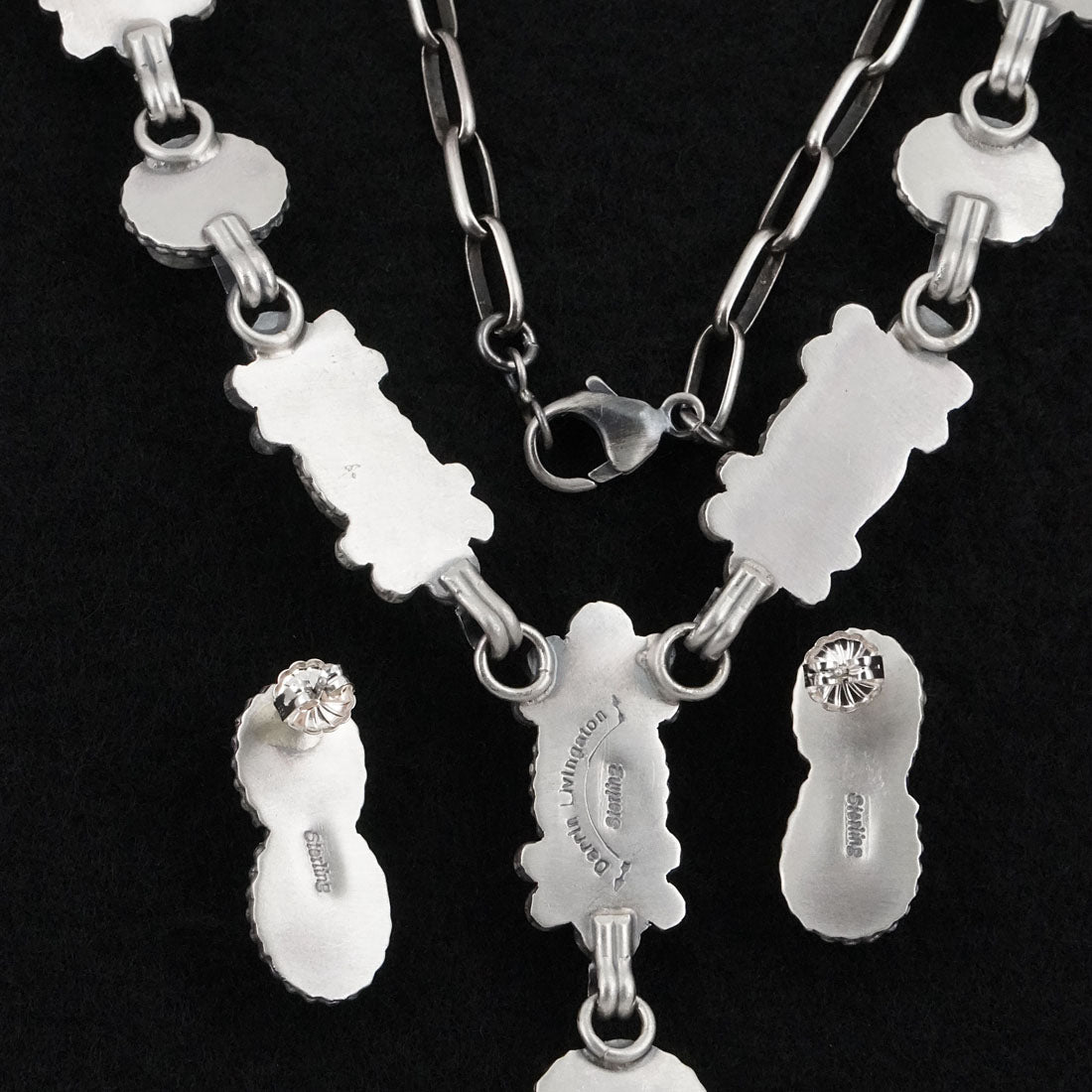 Darrin Livingston Turquoise & Sterling Silver Necklace Set