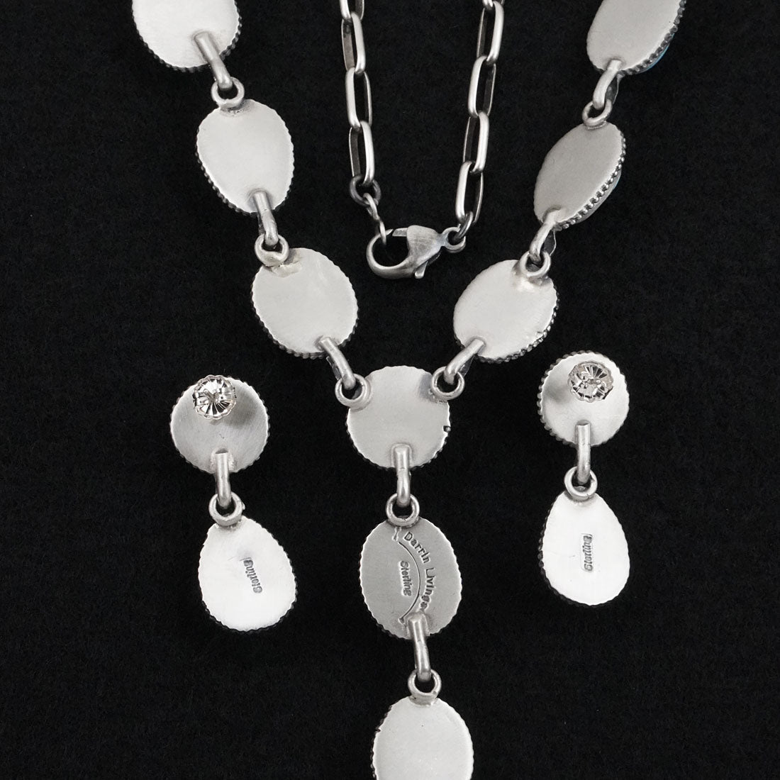 Darrin Livingston Turquoise & Sterling Silver Necklace Set