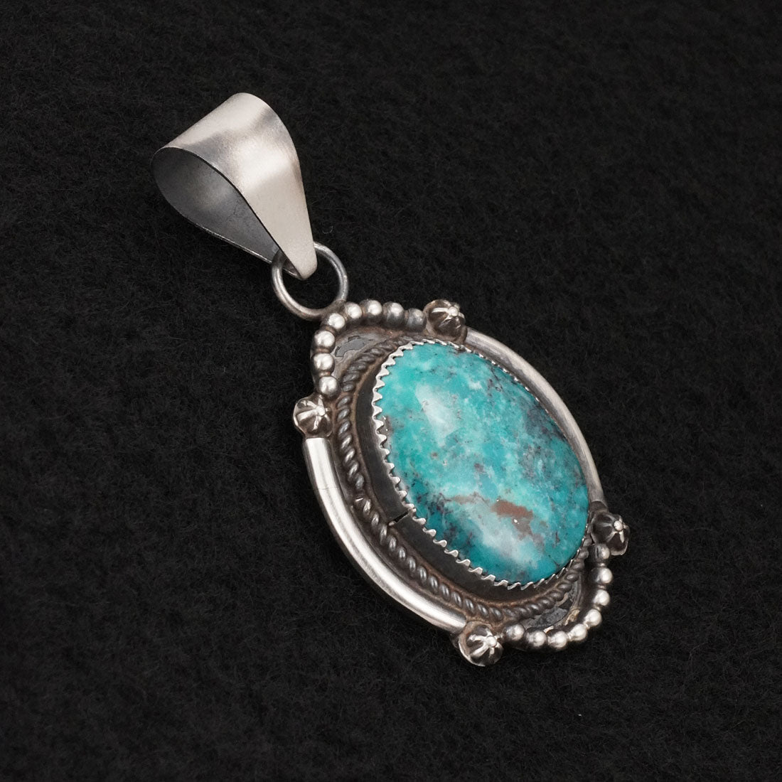 Leslie Nez Turquoise & Sterling Silver Pendant