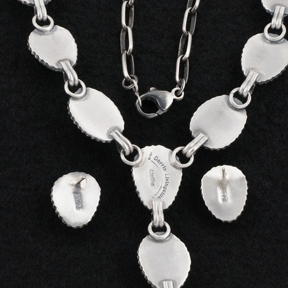 Darrin Livingston Turquoise & Sterling Silver Necklace Set