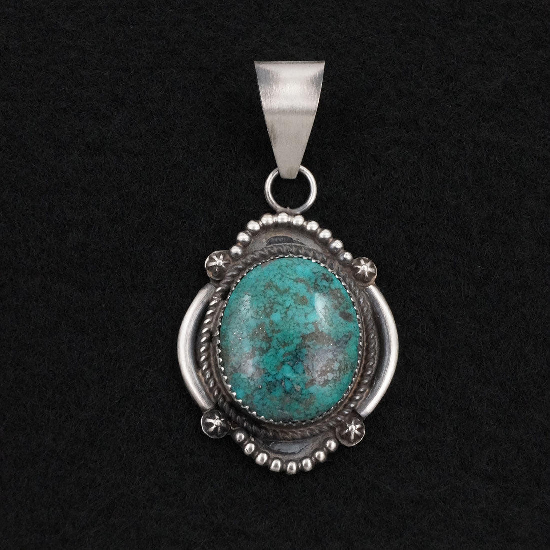 Leslie Nez Turquoise & Sterling Silver Pendant
