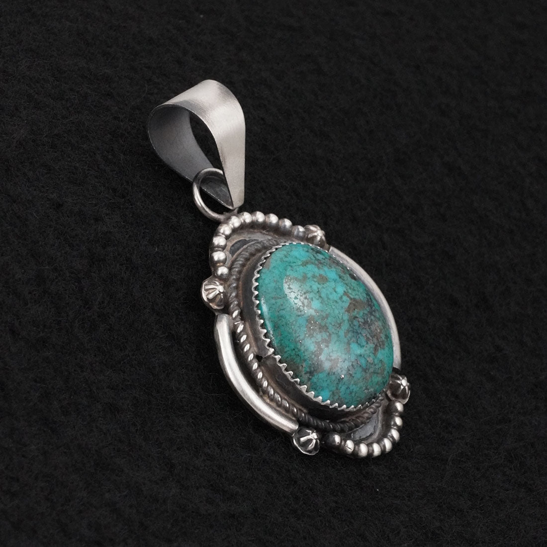 Leslie Nez Turquoise & Sterling Silver Pendant