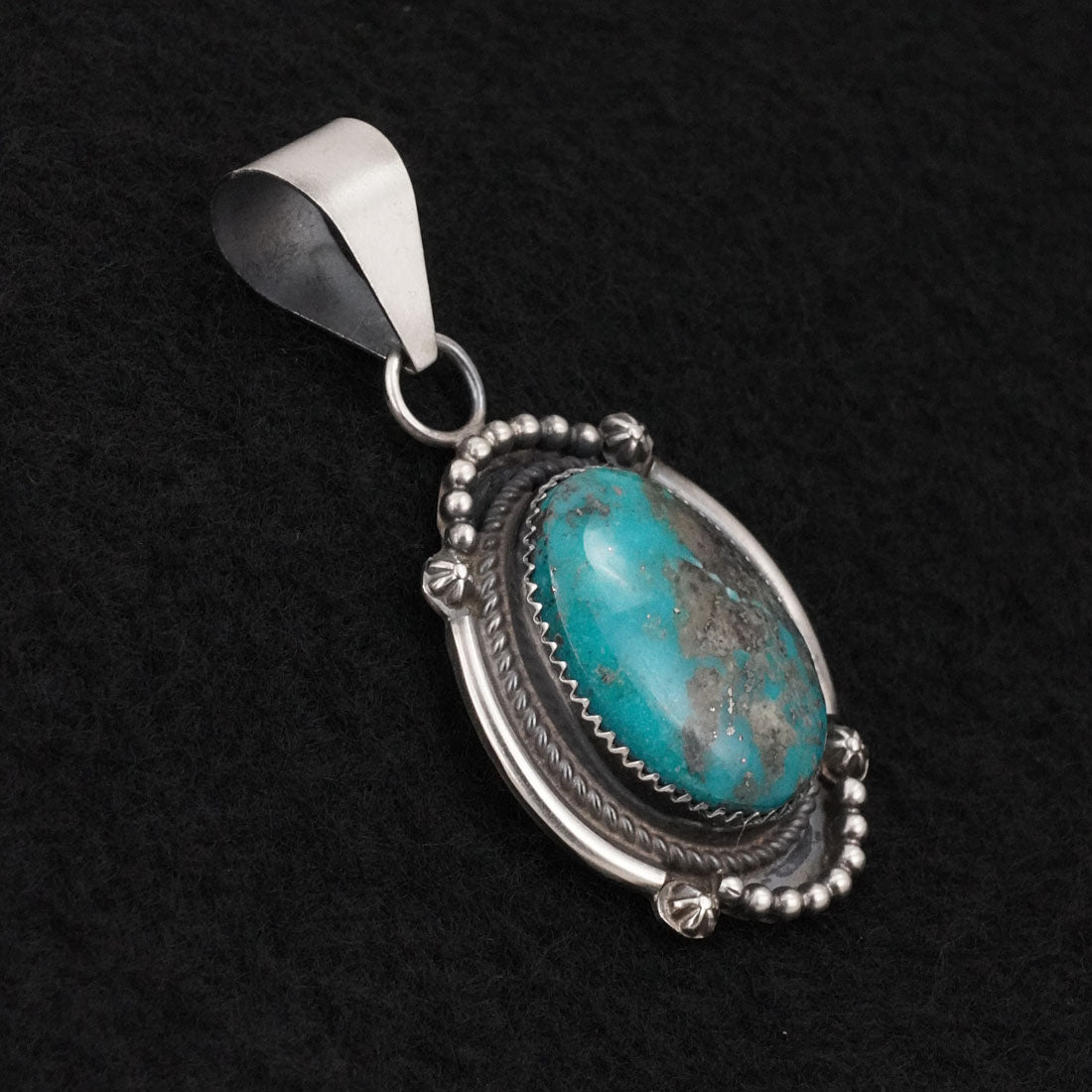 Leslie Nez Turquoise & Sterling Silver Pendant