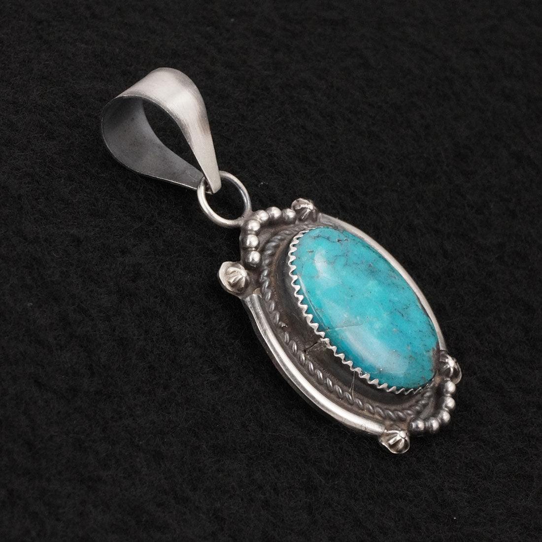 Leslie Nez Turquoise & Sterling Silver Pendant
