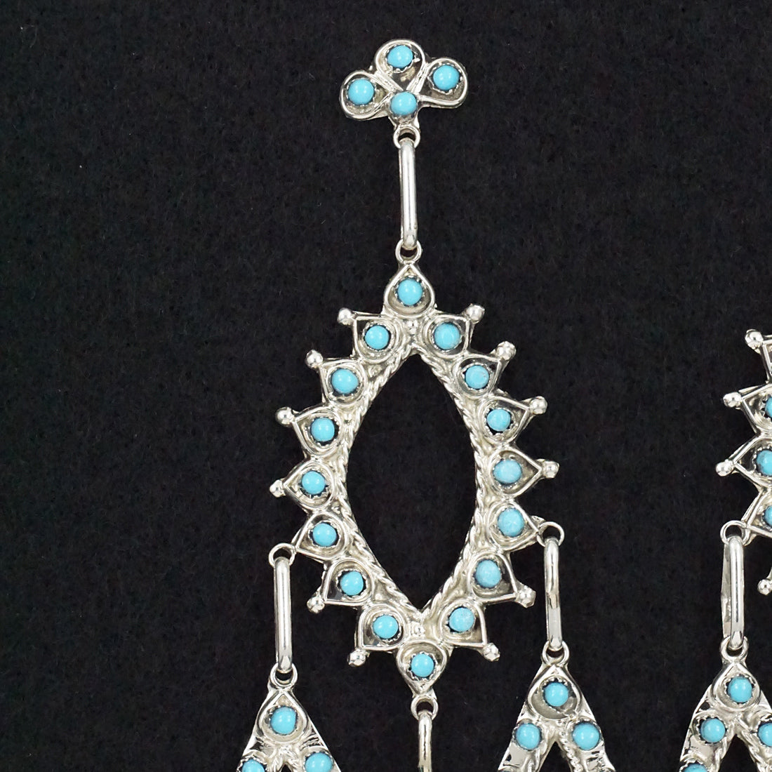 Wayne Johnson Turquoise & Sterling Silver Earrings