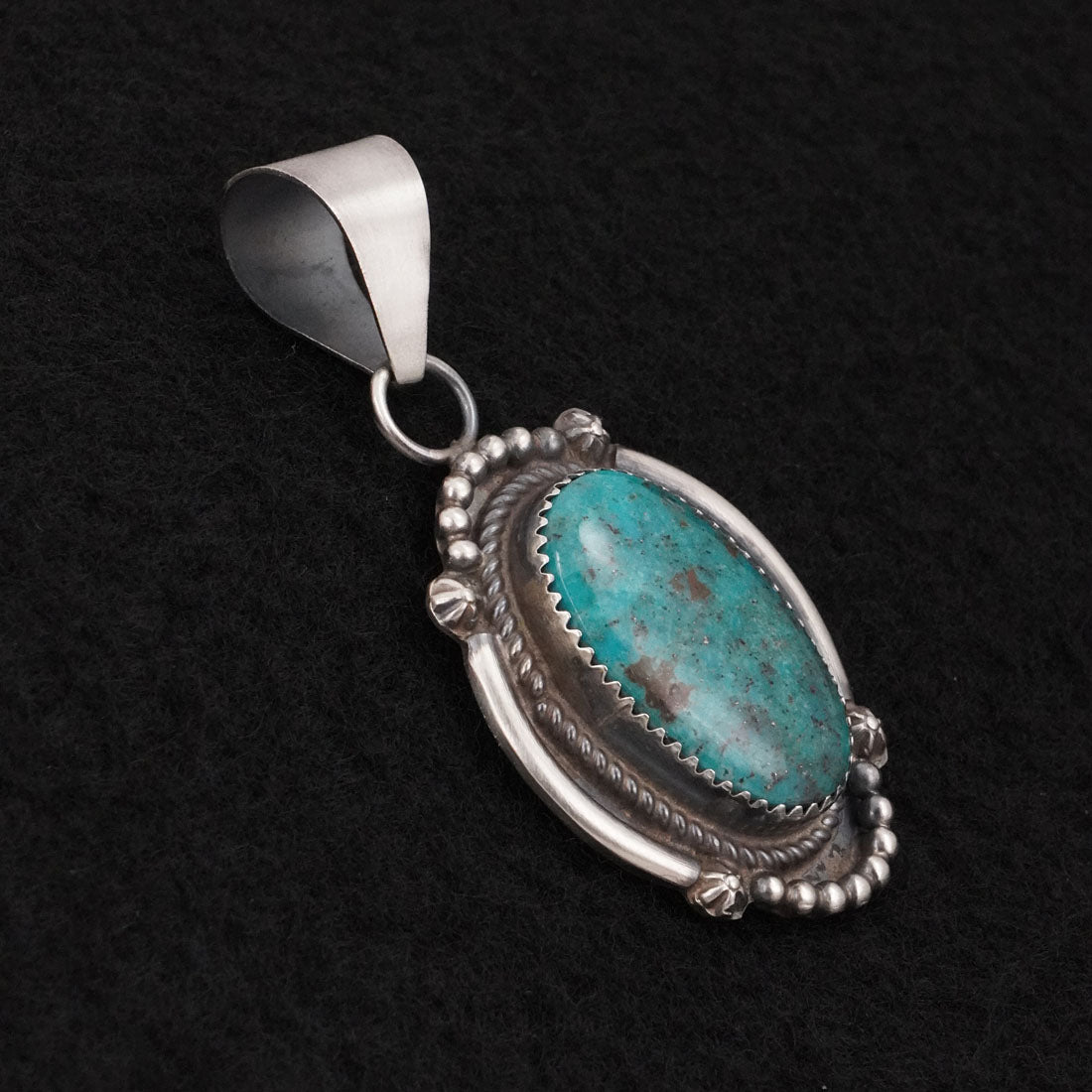 Leslie Nez Turquoise & Sterling Silver Pendant