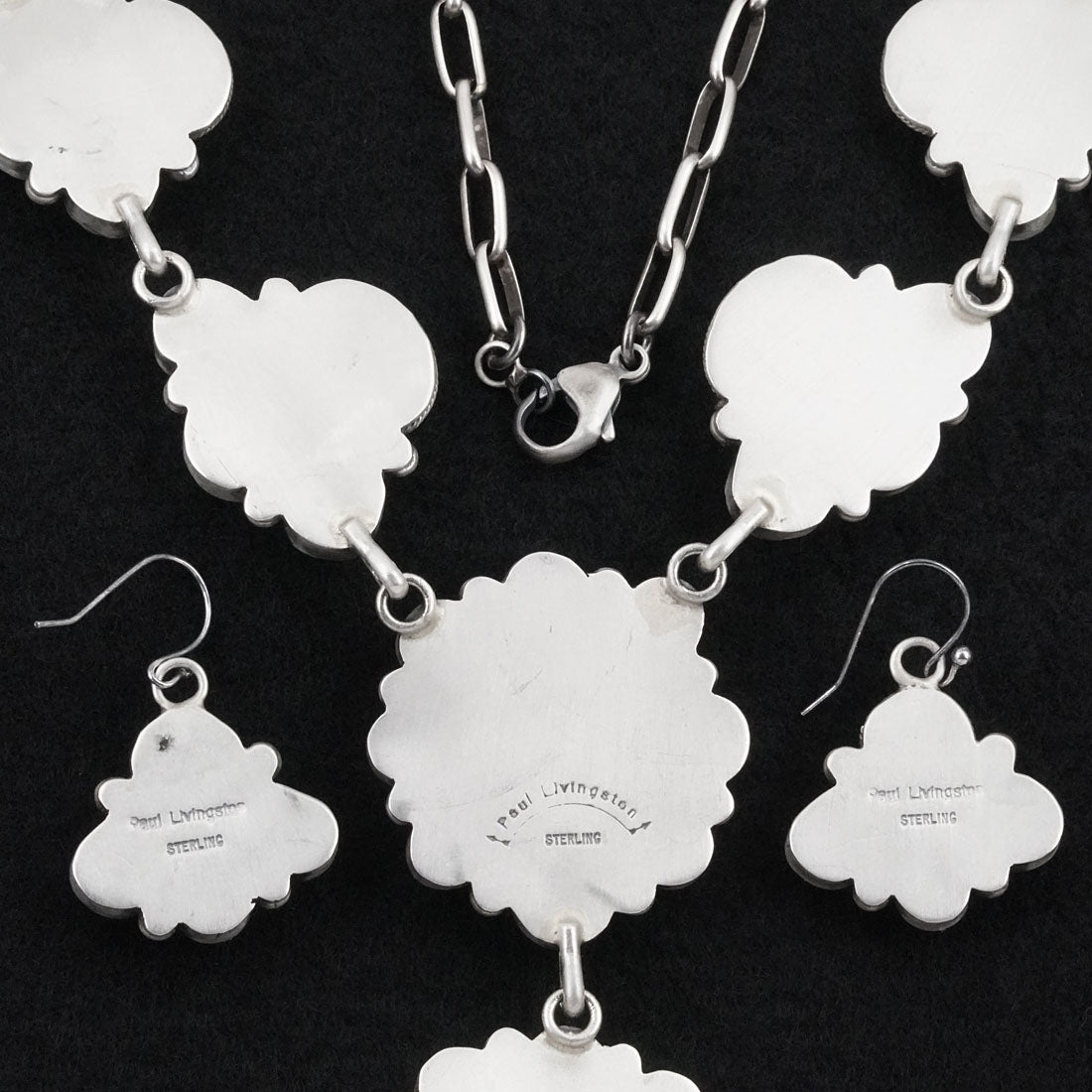 Paul Livingston Turquoise & Sterling Silver Necklace Set