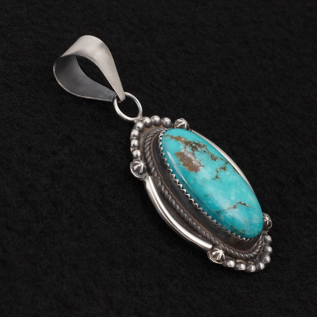 Leslie Nez Turquoise & Sterling Silver Pendant