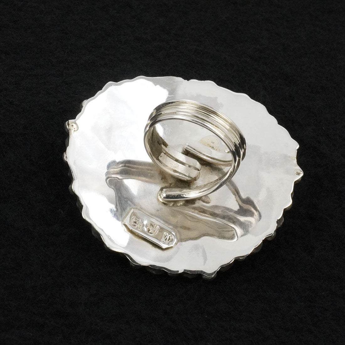 Eunise Wilson Turquoise & Sterling Silver Ring Size Adj.