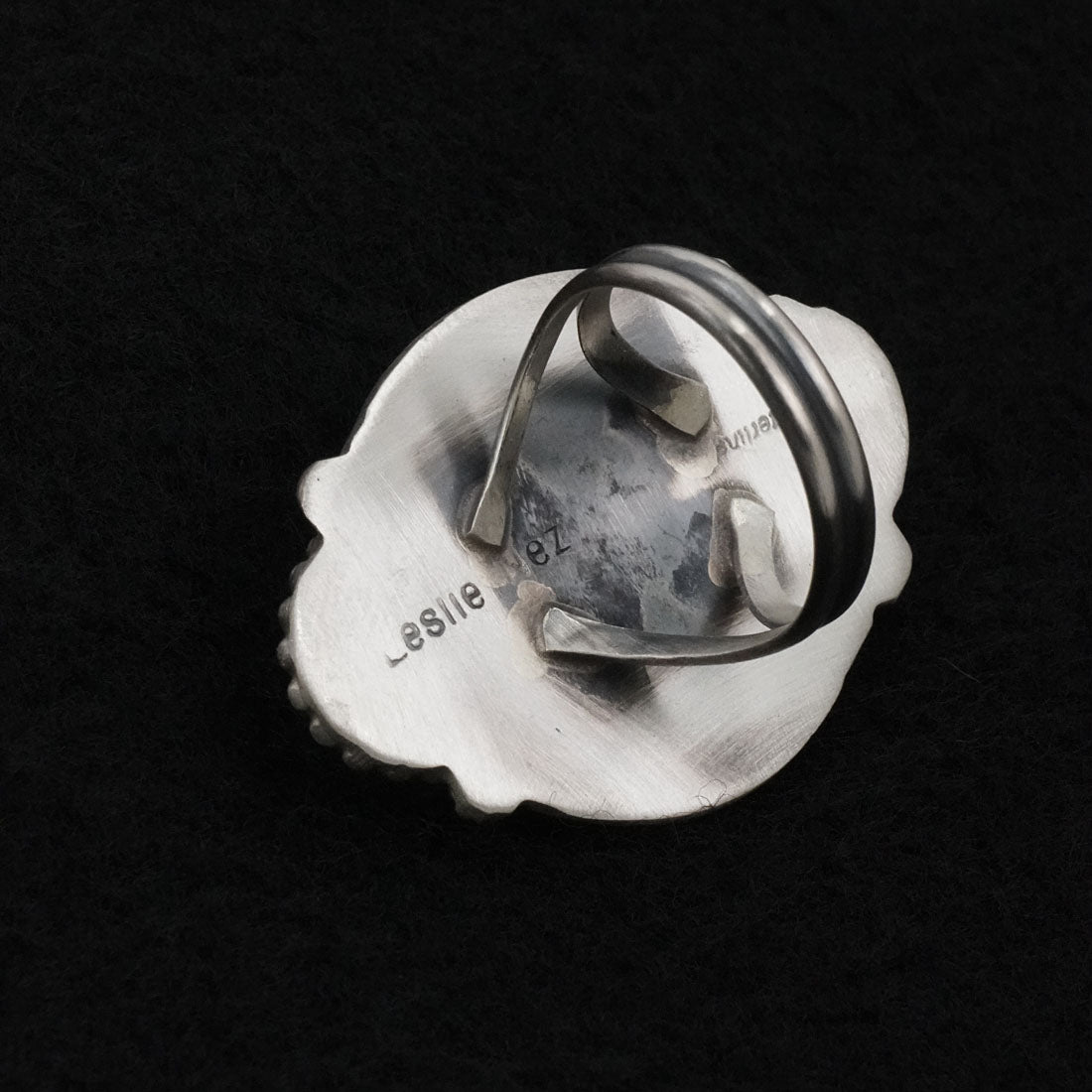 Leslie Nez Turquoise & Sterling Silver Ring Size 9.5