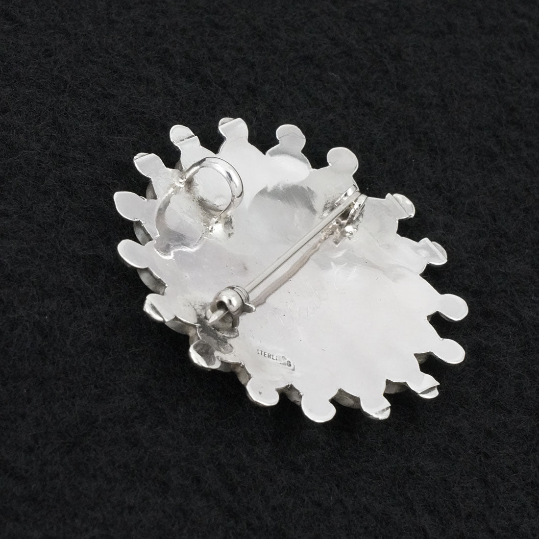 April Unkestine Multi-Stone & Sterling Silver Pendant/Pin