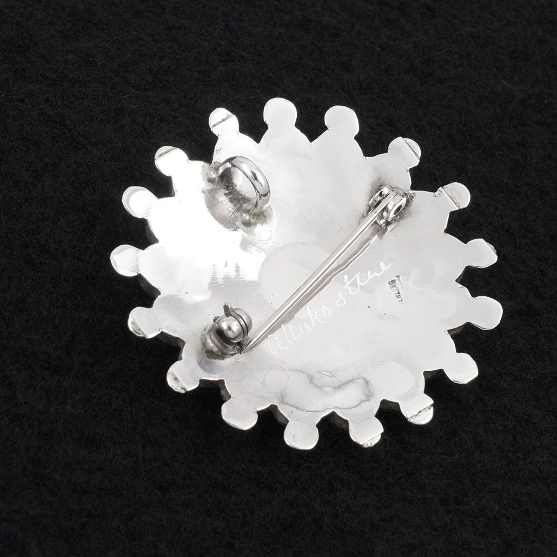 April Unkestine Multi-Stone & Sterling Silver Pendant/Pin