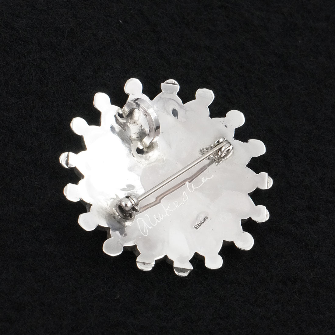 April Unkestine Multi-Stone & Sterling Silver Pendant/Pin