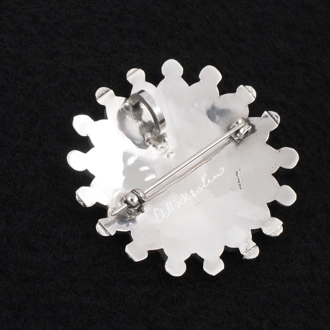 April Unkestine Multi-Stone & Sterling Silver Pendant/Pin