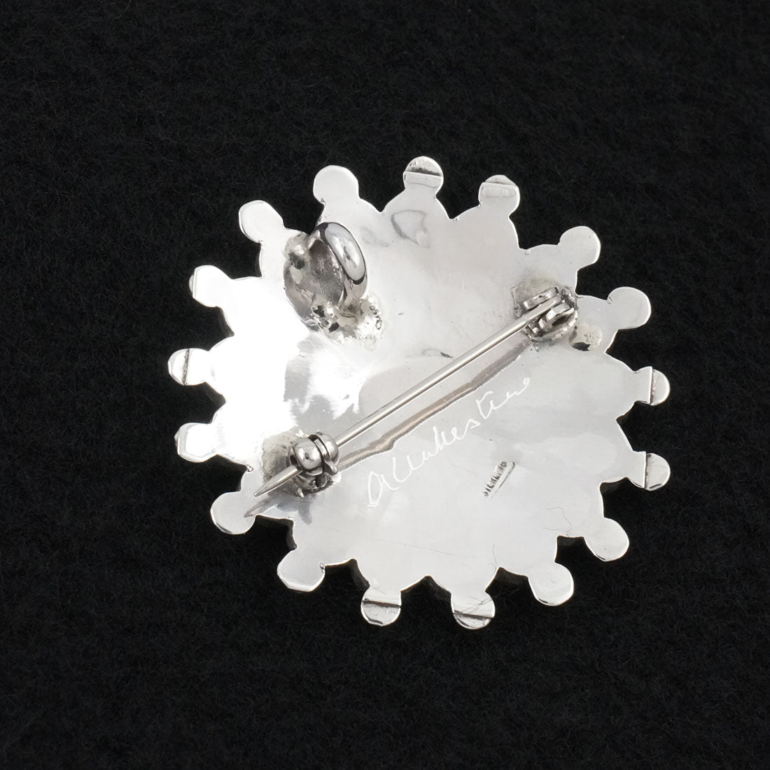 April Unkestine Multi-Stone & Sterling Silver Pendant/Pin