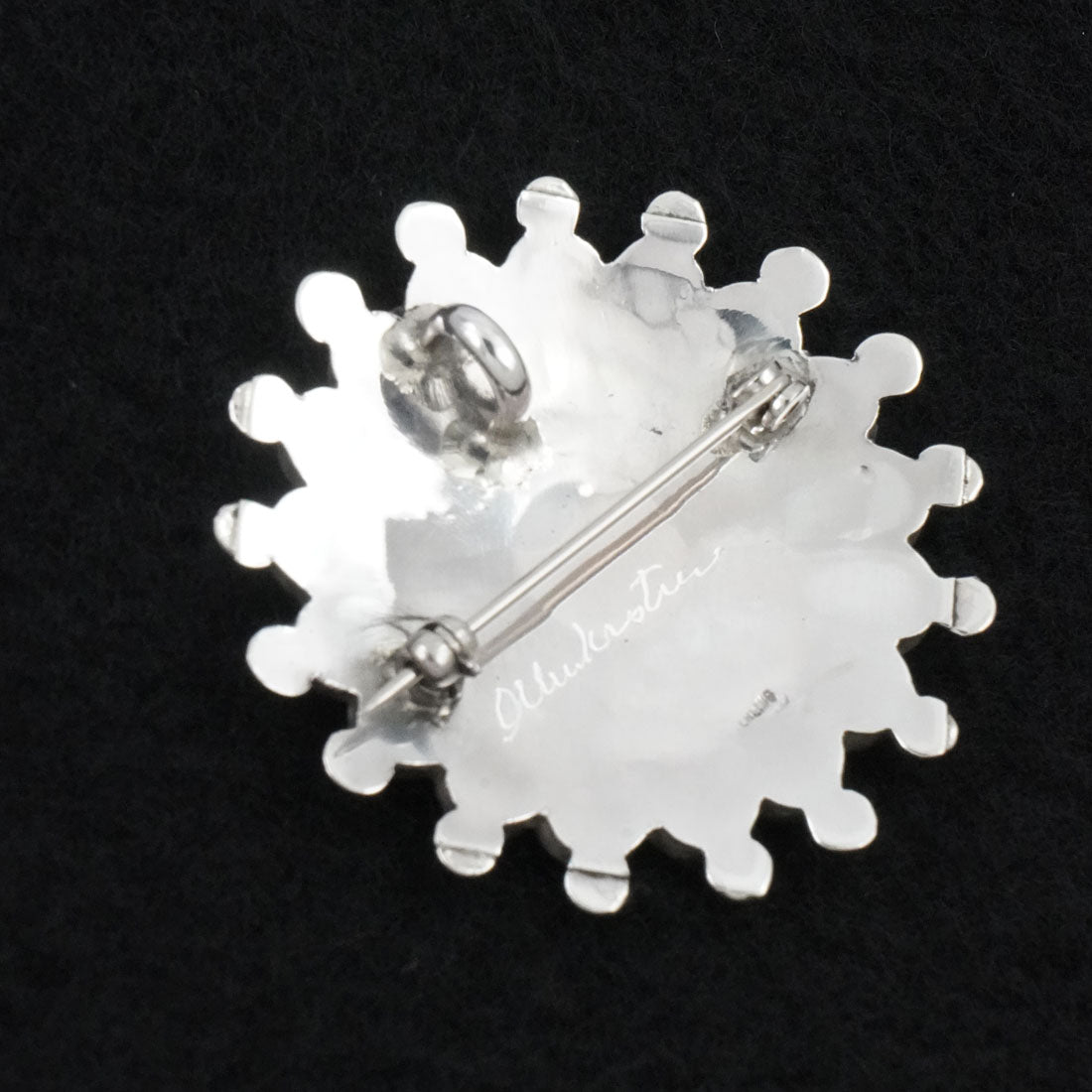 April Unkestine Multi-Stone & Sterling Silver Pendant/Pin