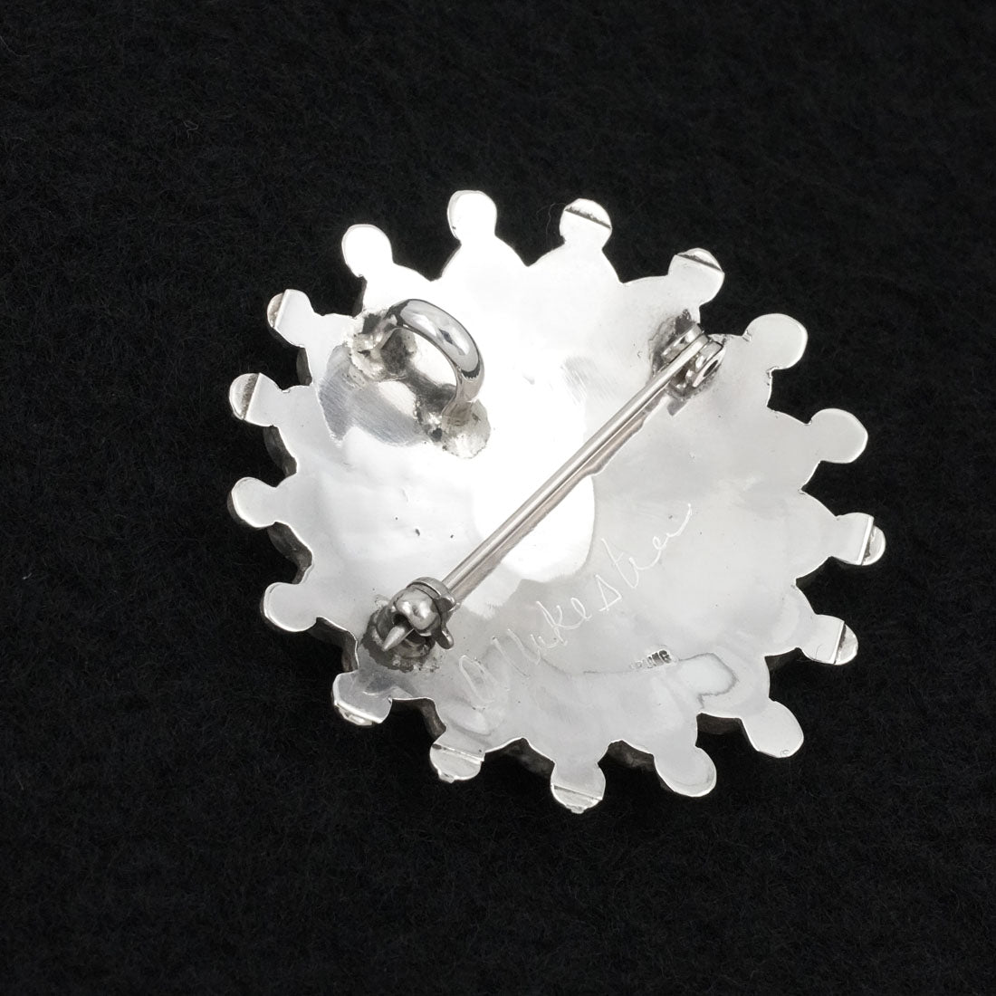 April Unkestine Multi-Stone & Sterling Silver Pendant/Pin