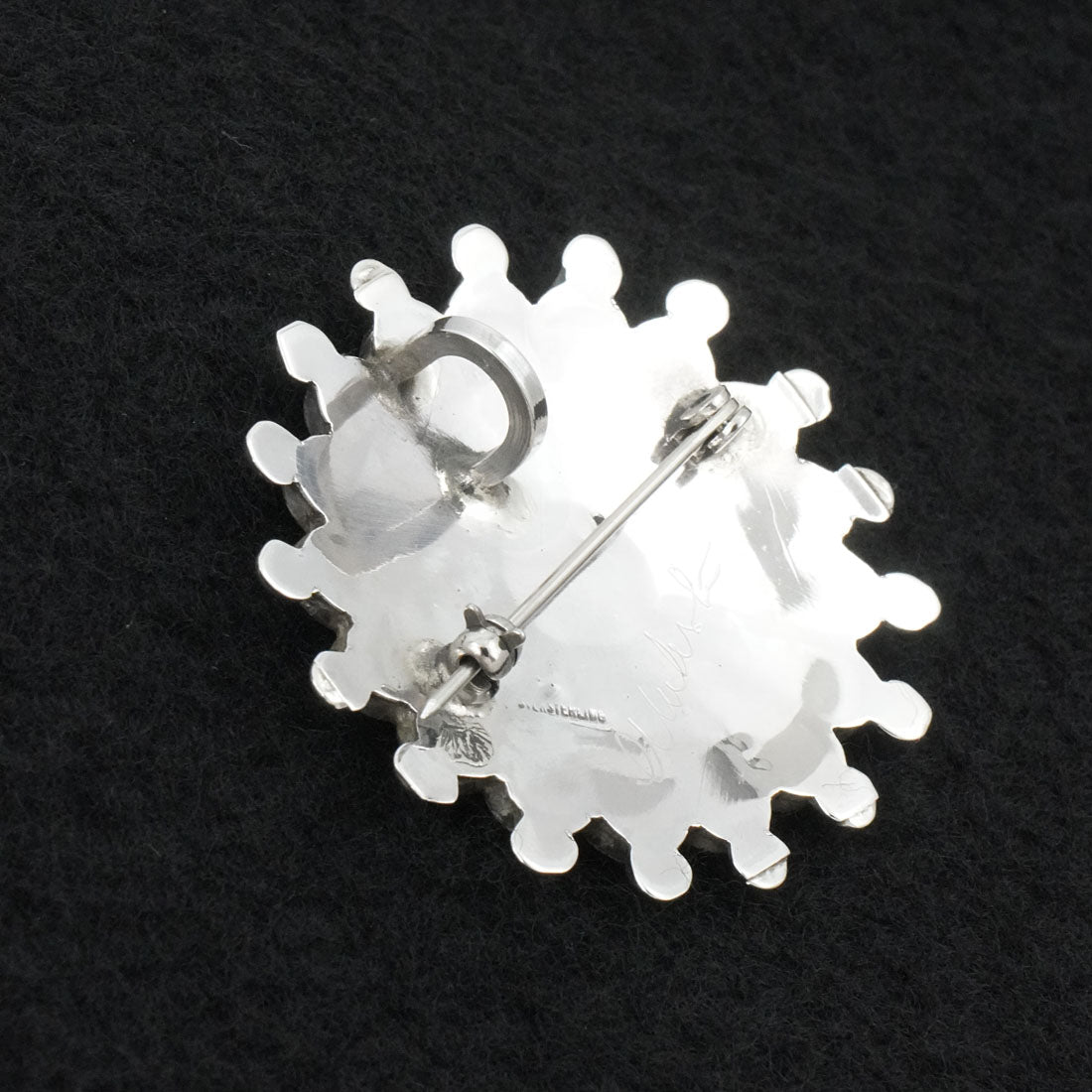 April Unkestine Multi-Stone & Sterling Silver Pendant/Pin