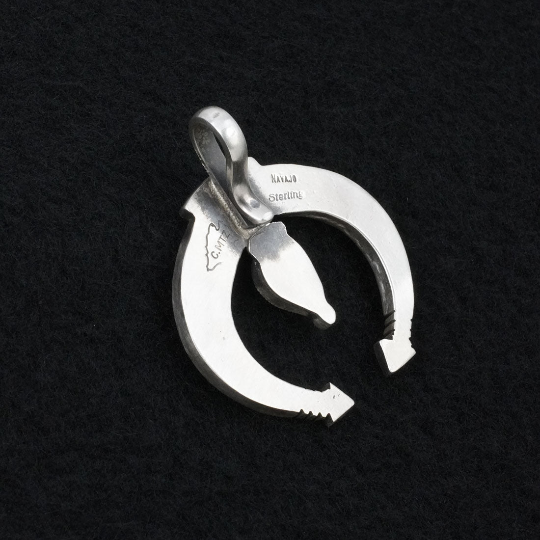 Calvin Martinez Coral & Sterling Silver Pendant