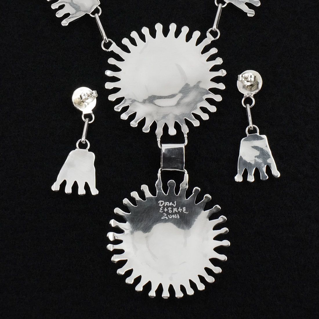 Dan Etsate Turquoise & Sterling Silver Necklace Set