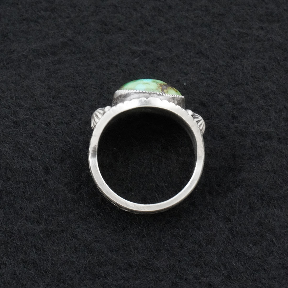 Calvin Martinez Turquoise & Sterling Silver Ring Size 9