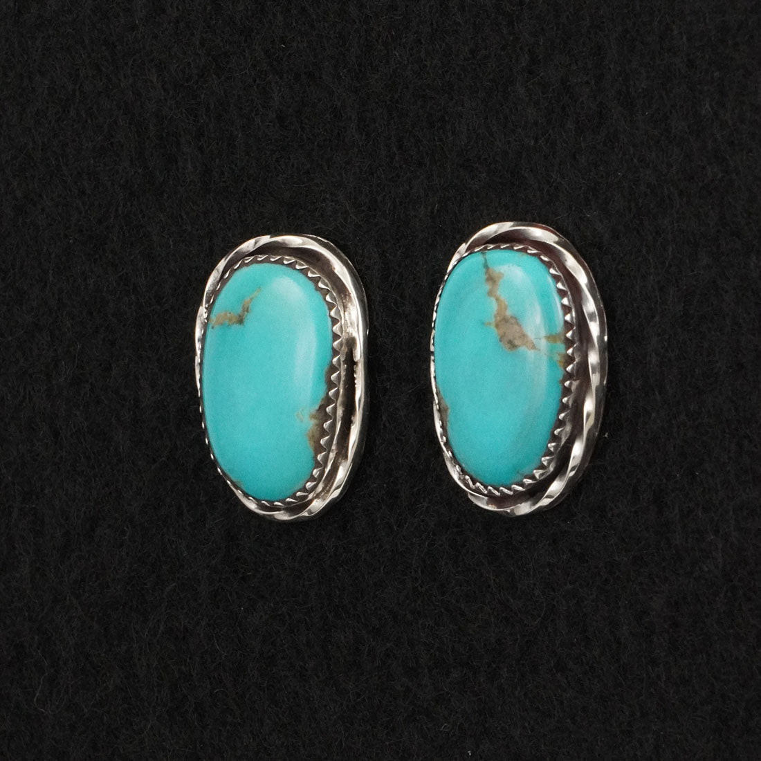 Ernest Hawthorne Turquoise & Sterling Silver Earrings