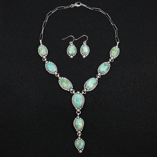 Bobby Johnson Turquoise & Sterling Silver Necklace Set
