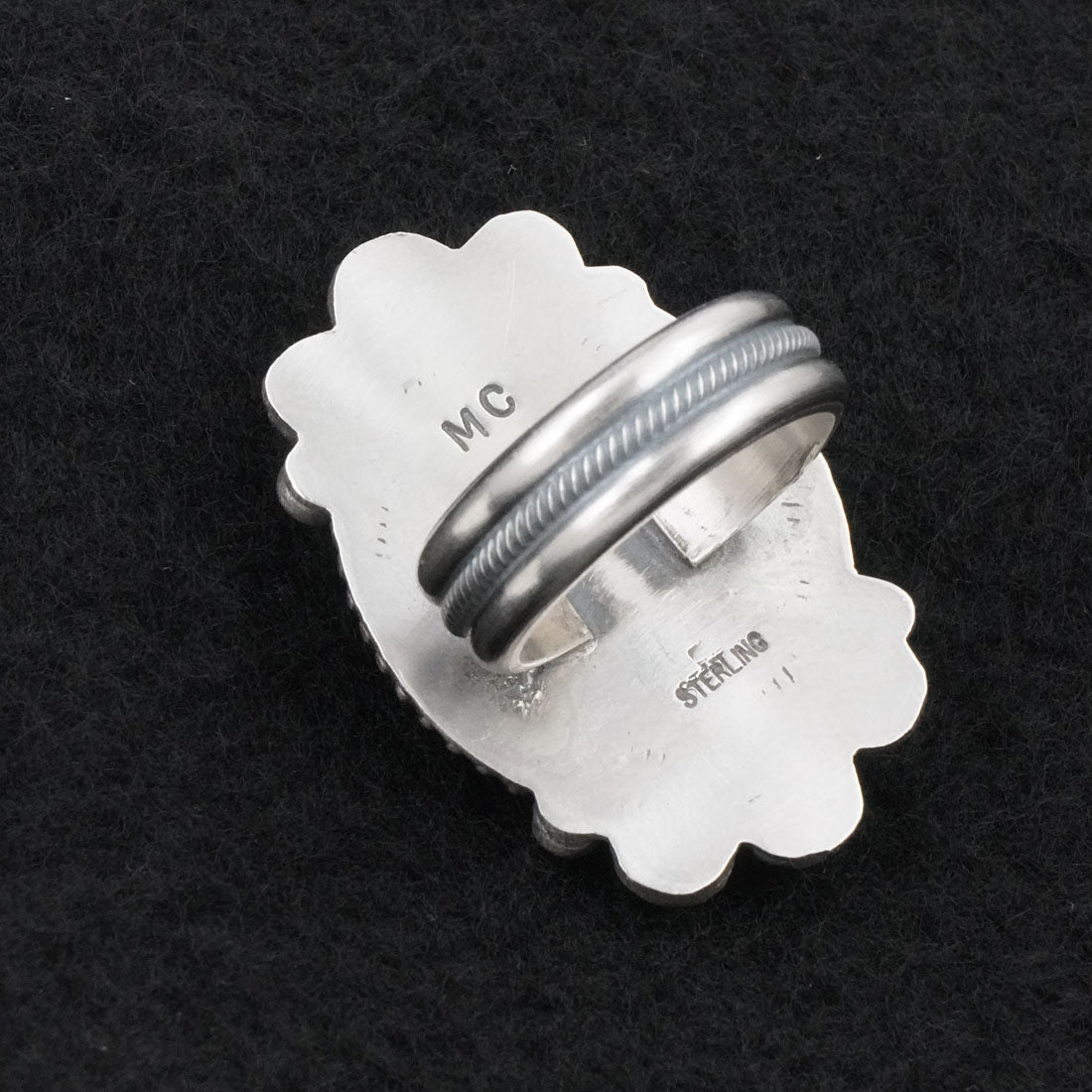 Michael Calladitto Turquoise & Sterling Silver Ring Size 8.5