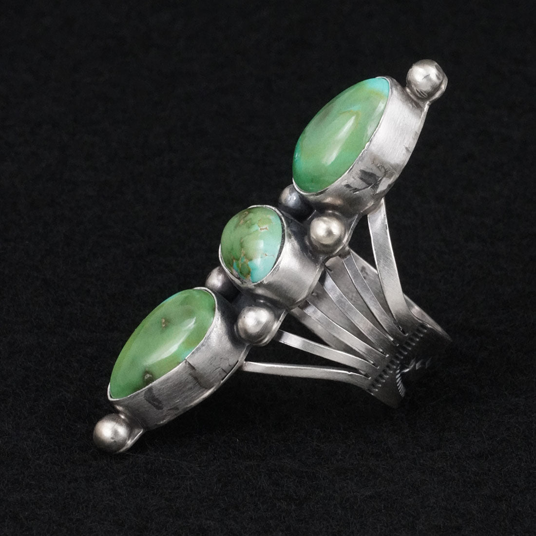 Kathleen Livingston Turquoise & Sterling Silver Ring Size 7.5
