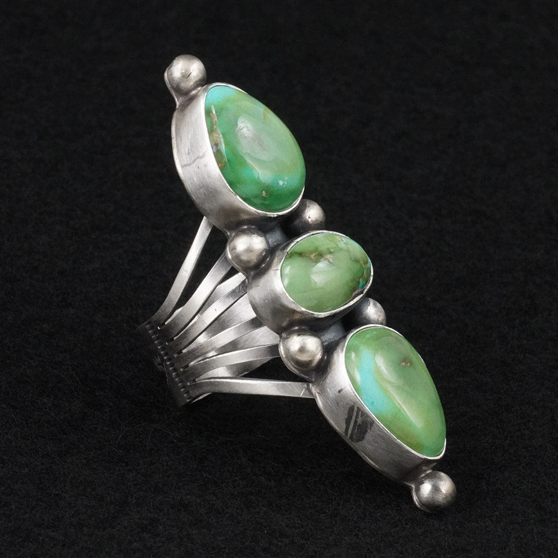 Kathleen Livingston Turquoise & Sterling Silver Ring Size 7.5