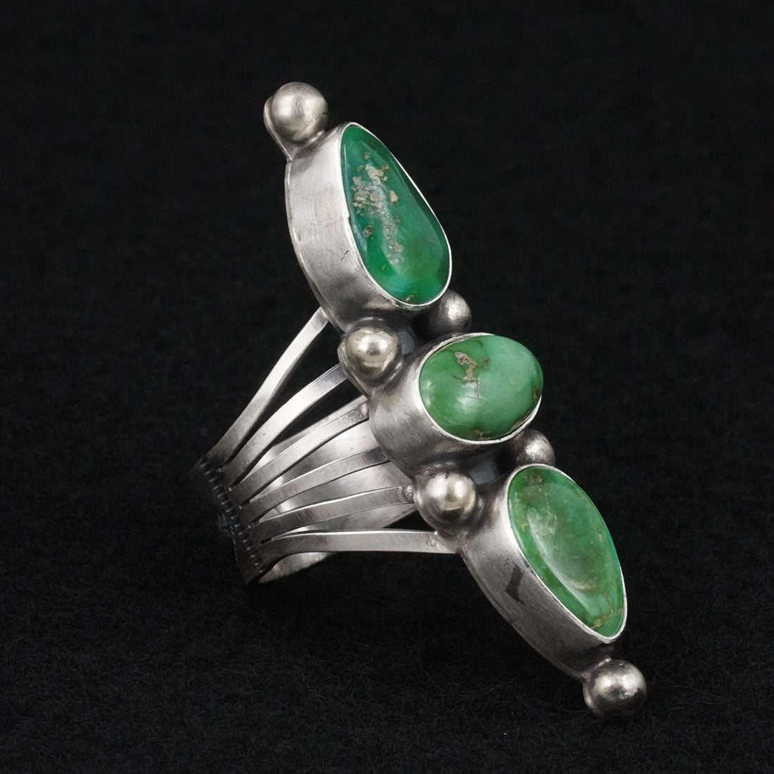 Kathleen Livingston Turquoise & Sterling Silver Ring Size 8
