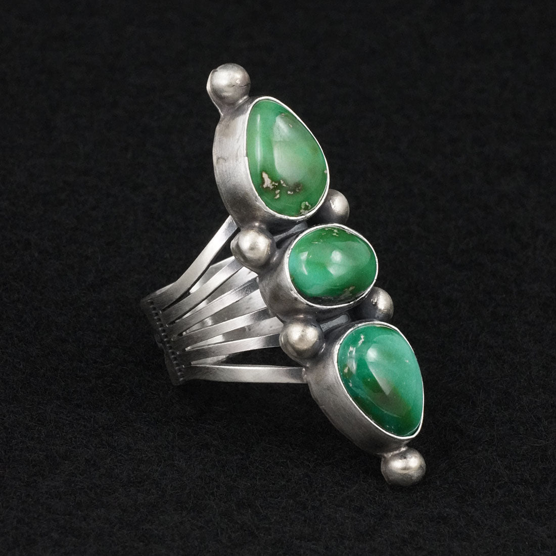 Kathleen Livingston Turquoise & Sterling Silver Ring Size 8.5