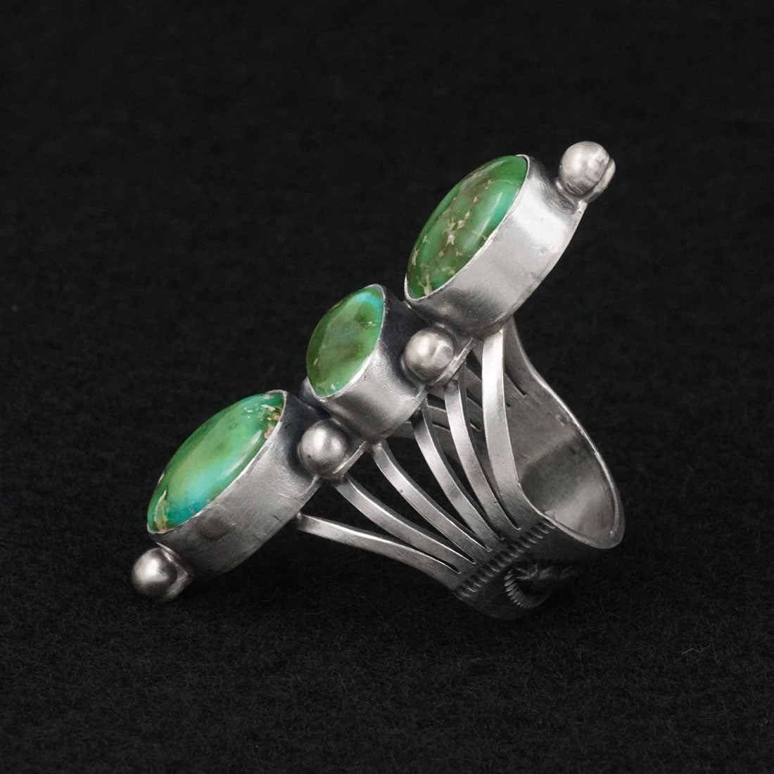 Kathleen Livingston Turquoise & Sterling Silver Ring Size 8.5