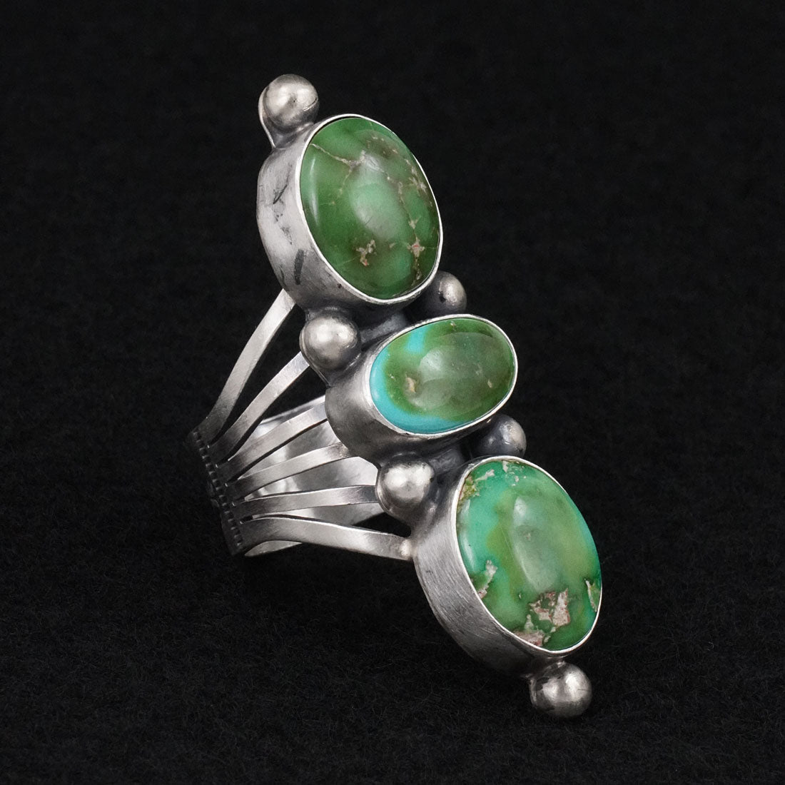Kathleen Livingston Turquoise & Sterling Silver Ring Size 8.5