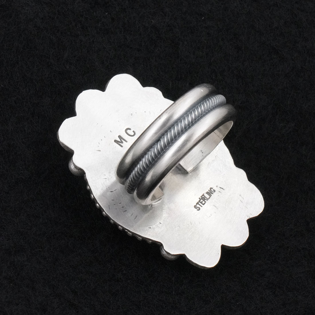 Michael Calladitto Turquoise & Sterling Silver Ring Size 8