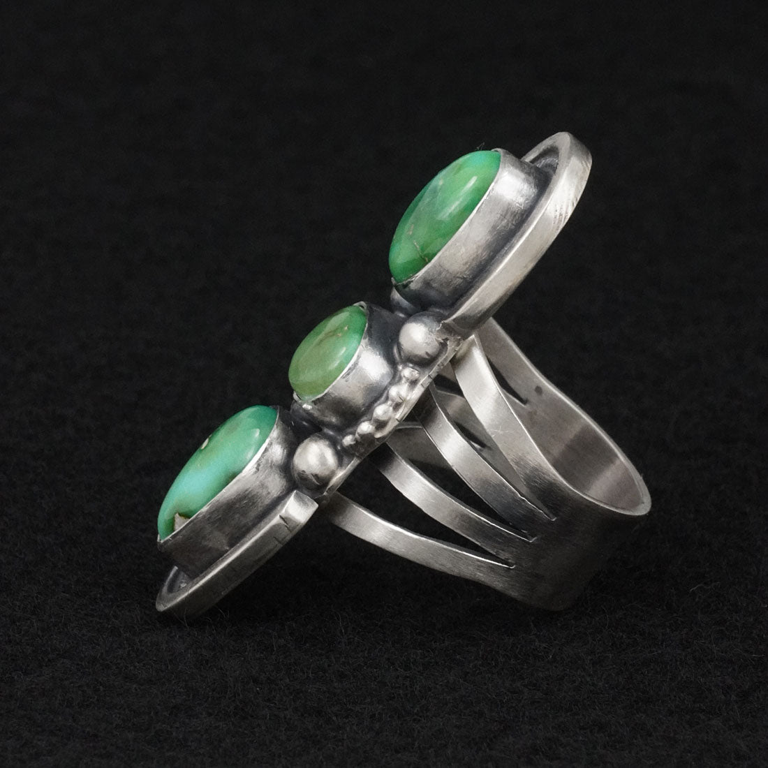 Kathleen Livingston Turquoise & Sterling Silver Ring Size 7.5