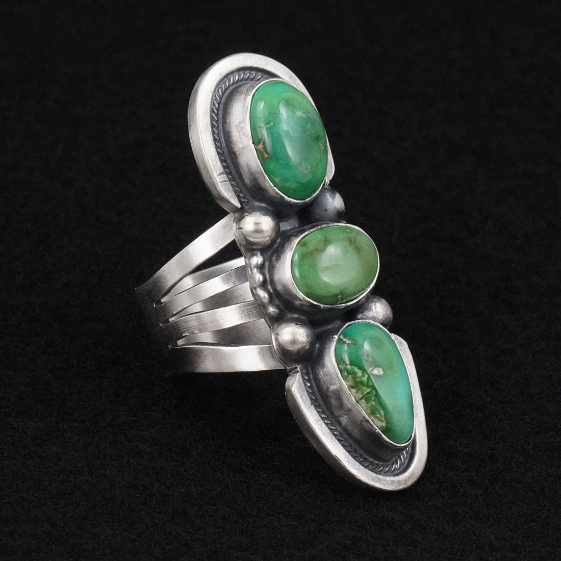 Kathleen Livingston Turquoise & Sterling Silver Ring Size 7.5