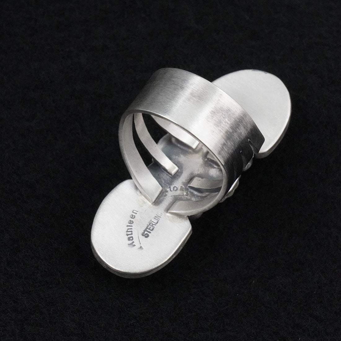 Kathleen Livingston Turquoise & Sterling Silver Ring Size 8.5