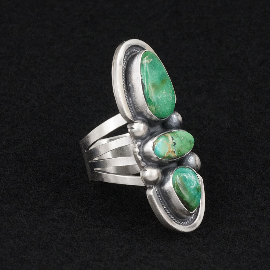 Kathleen Livingston Turquoise & Sterling Silver Ring Size 8.5