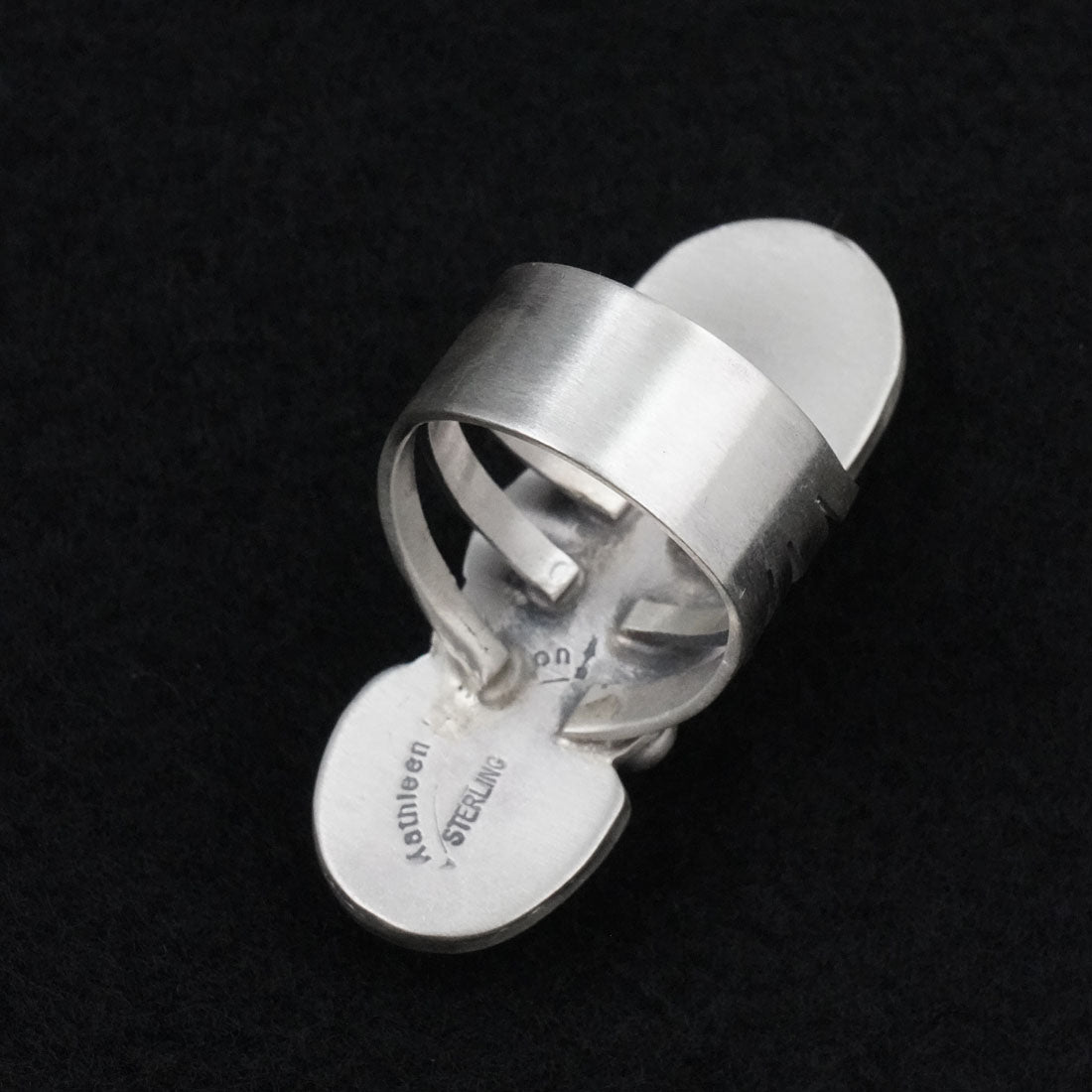 Kathleen Livingston Turquoise & Sterling Silver Ring Size 8.5