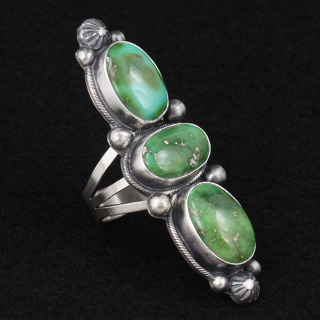 Kathleen Livingston Turquoise & Sterling Silver Ring Size 8.5