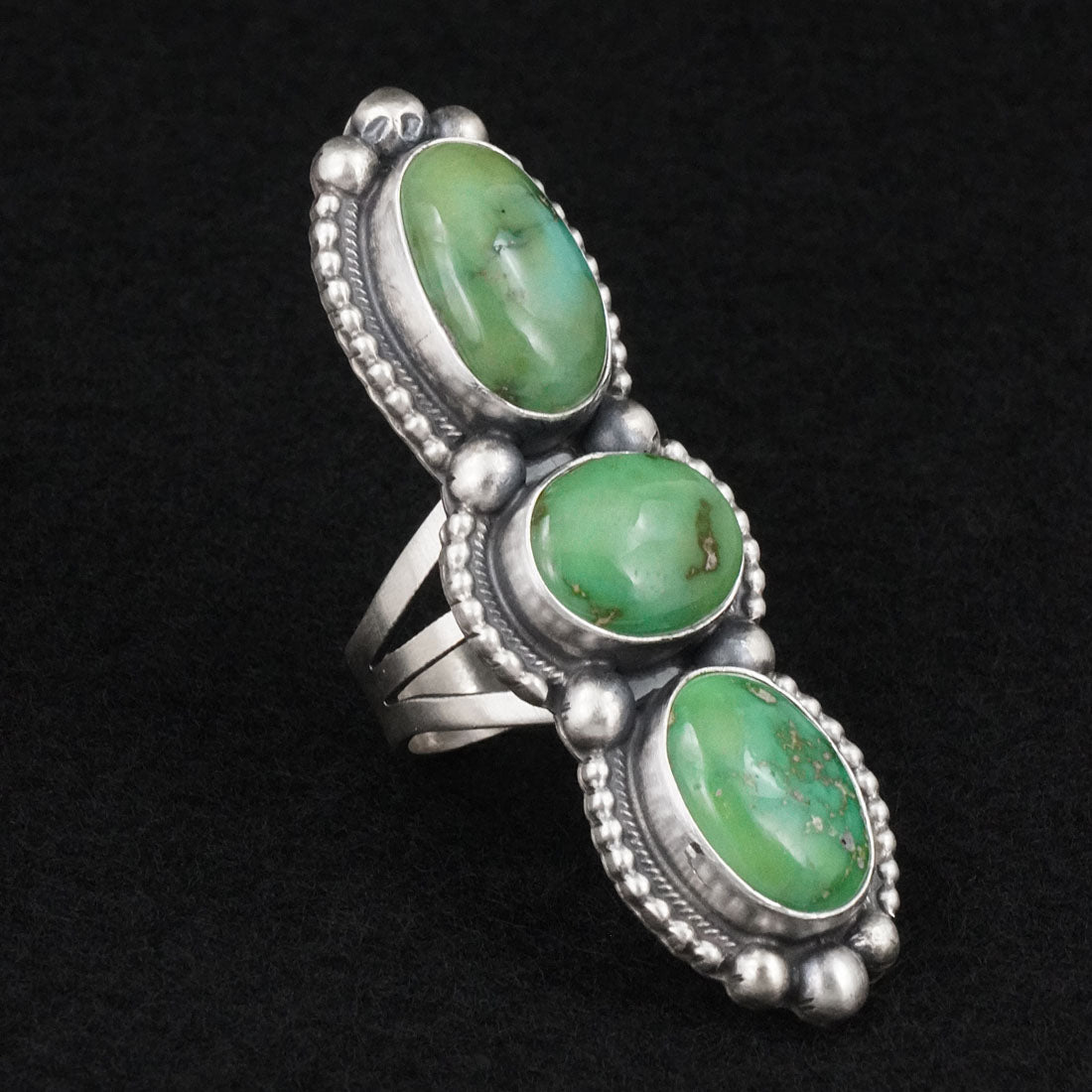 Kathleen Livingston Turquoise & Sterling Silver Ring Size 6.5