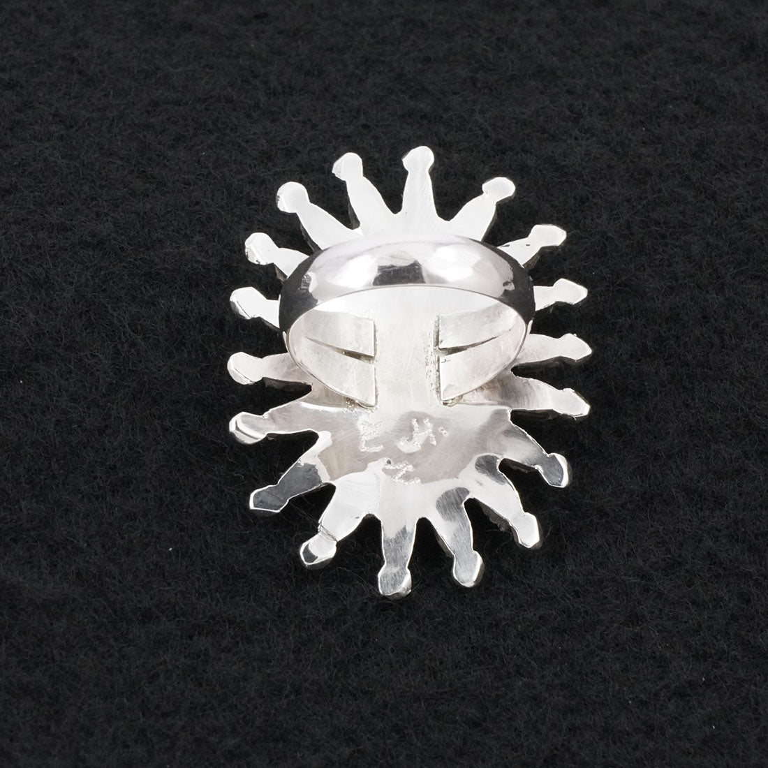 Evonne Hustito Turquoise & Sterling Silver Ring Size 6.5