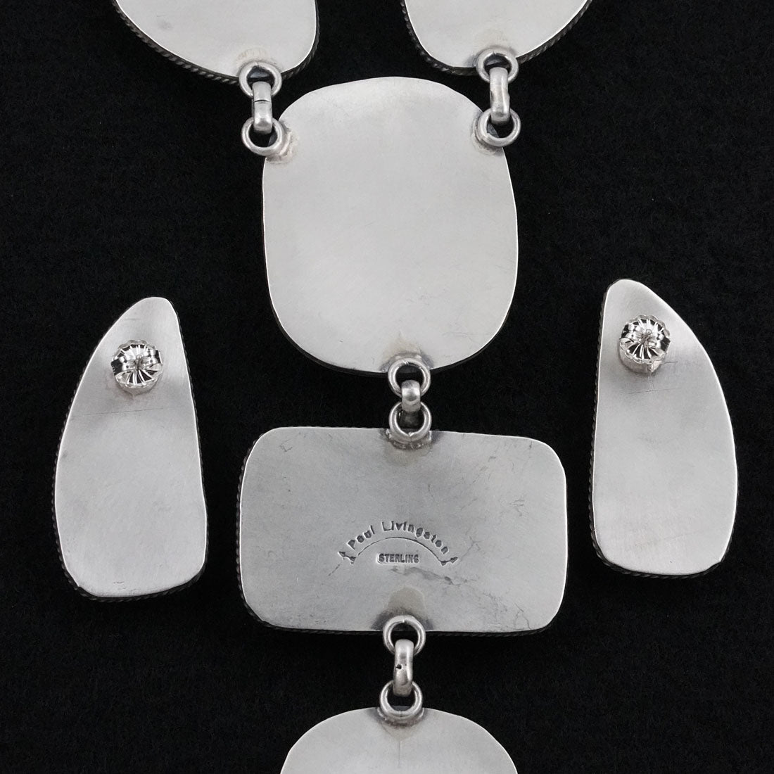 Paul Livingston Turquoise & Sterling Silver Necklace Set