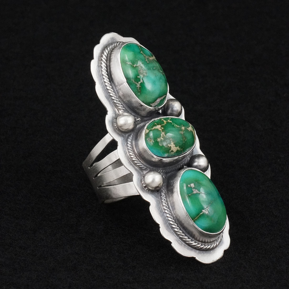 Kathleen Livingston Turquoise & Sterling Silver Ring Size 7