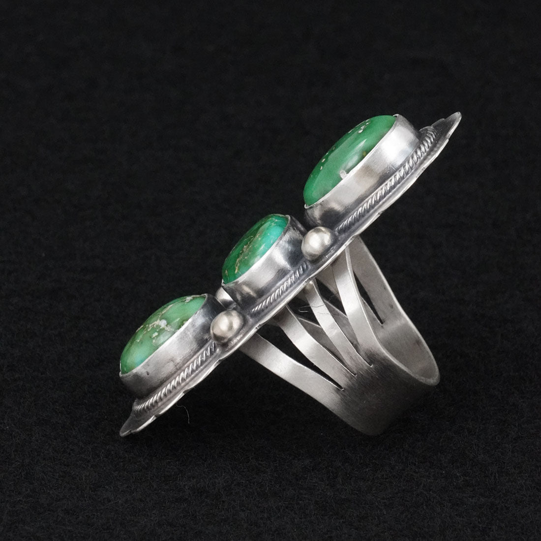 Kathleen Livingston Turquoise & Sterling Silver Ring Size 8