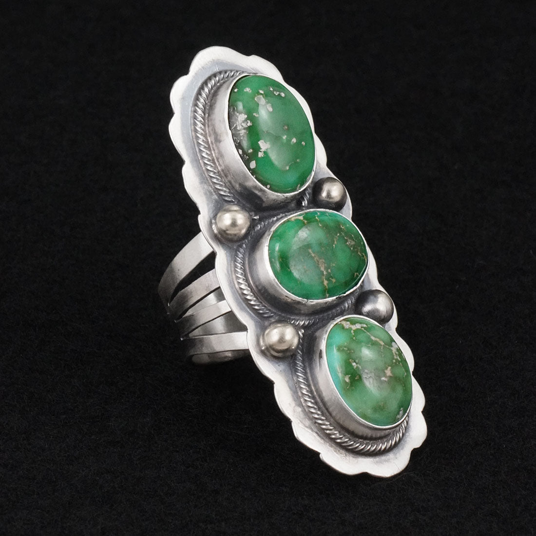 Kathleen Livingston Turquoise & Sterling Silver Ring Size 8