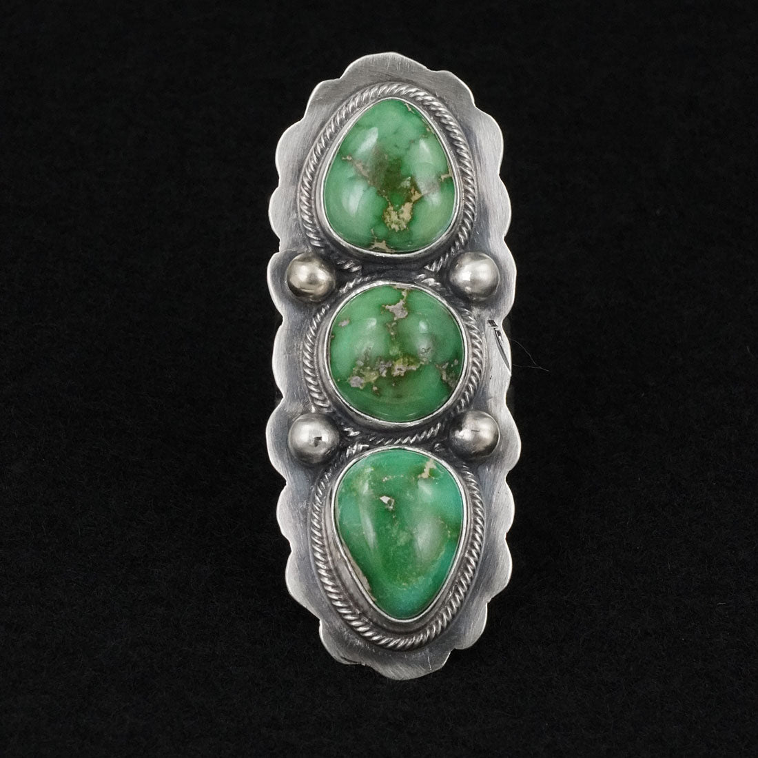 Kathleen Livingston Turquoise & Sterling Silver Ring Size 8
