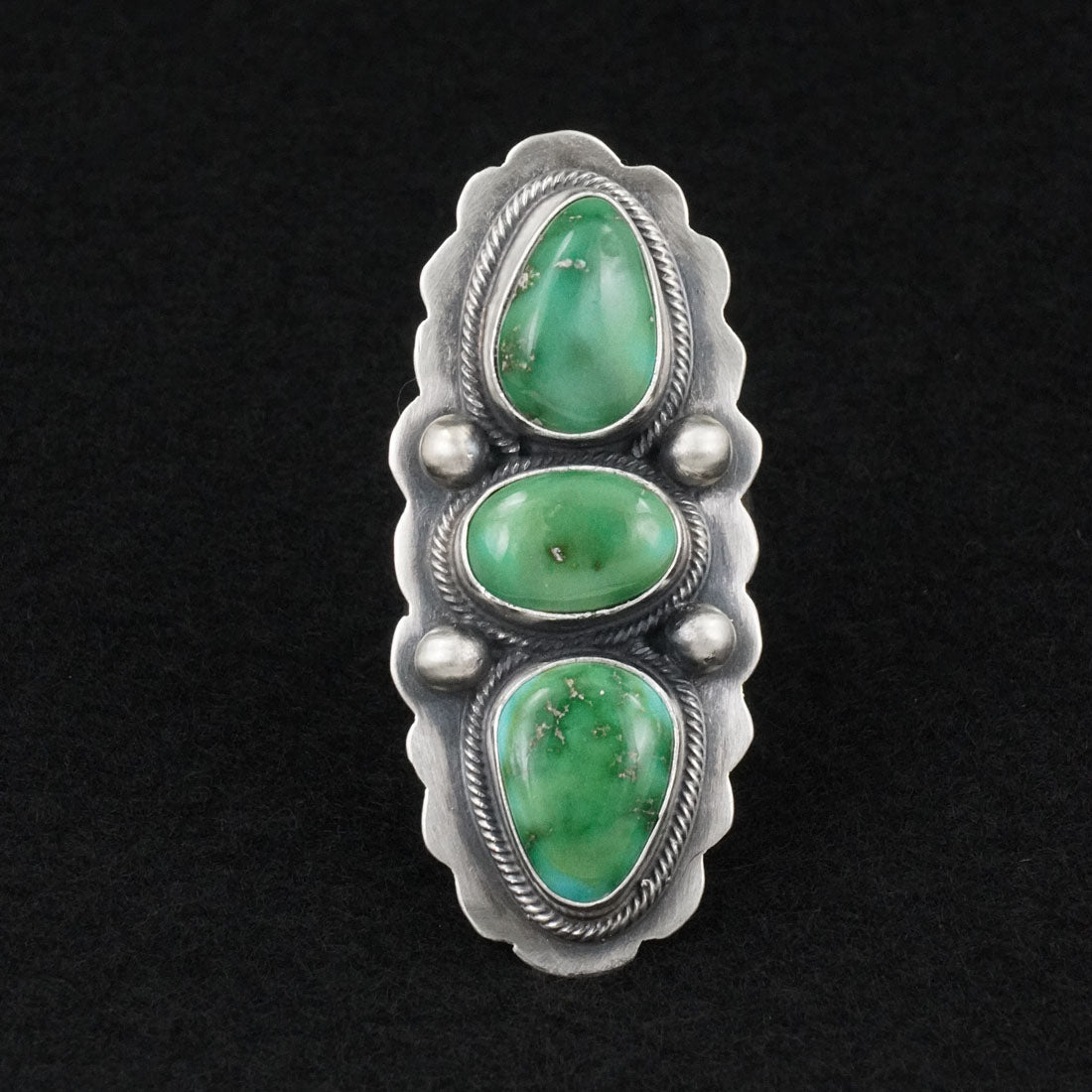 Kathleen Livingston Turquoise & Sterling Silver Ring Size 8.5